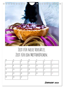 Mettkalender - Spread Some Mett. (Wandkalender 2024 DIN A4 hoch), CALVENDO Monatskalender
