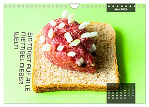 Mettkalender - Mettigel Edition (Wandkalender 2024 DIN A4 quer), CALVENDO Monatskalender